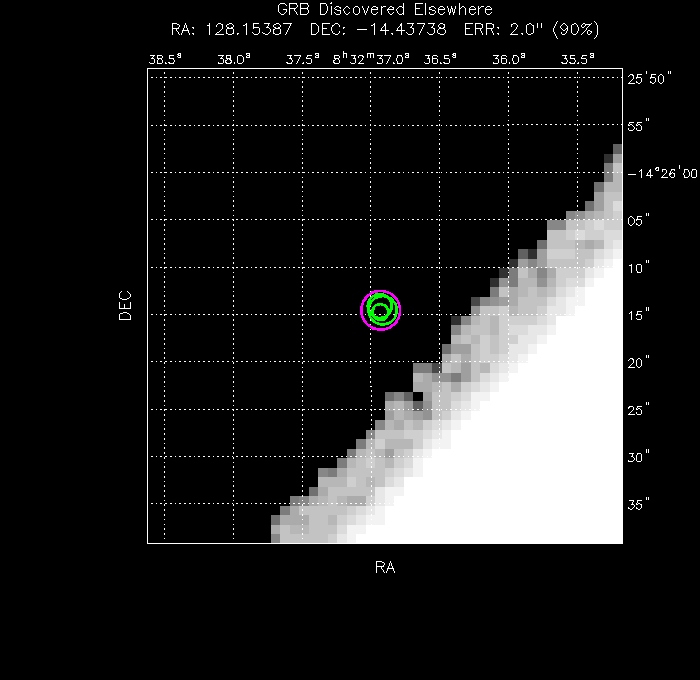 V-band image with the final position and all component positions