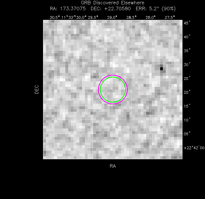 V-band image with the final position and all component positions