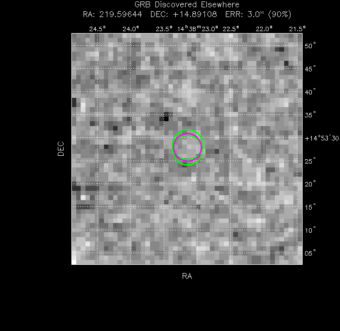 V-band image with the final position and all component positions