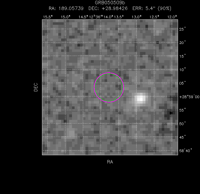 V-band image with the final position and all component positions