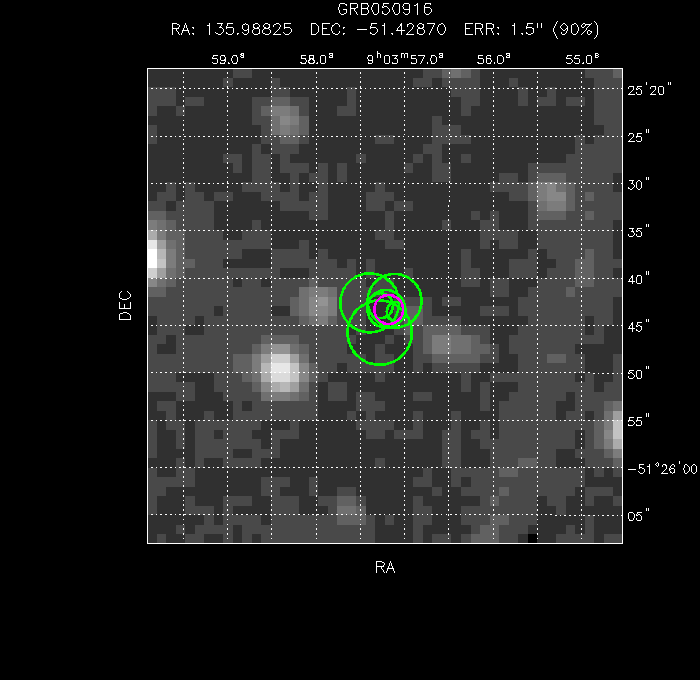 V-band image with the final position and all component positions