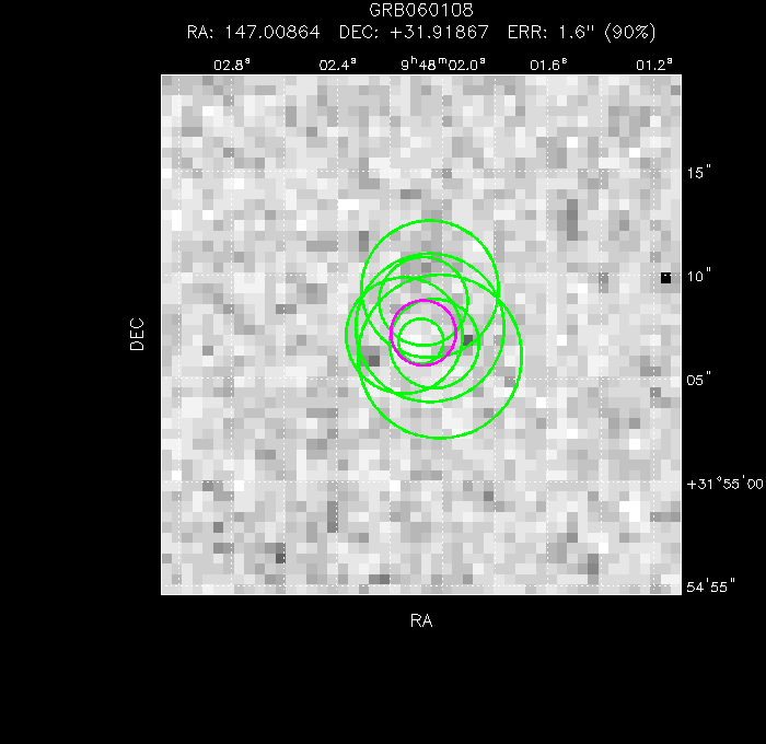 V-band image with the final position and all component positions