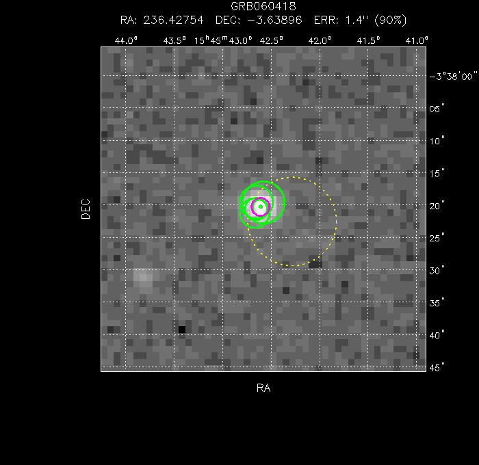 V-band image with the final position and all component positions