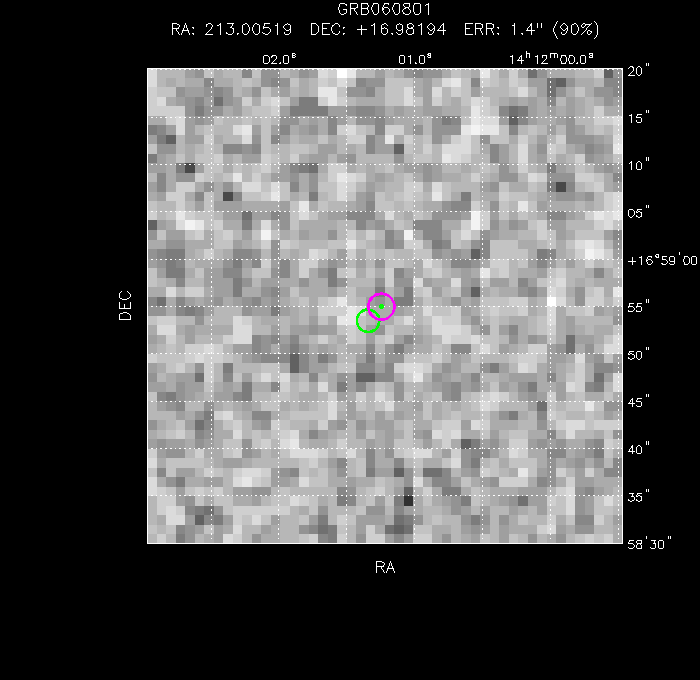 V-band image with the final position and all component positions