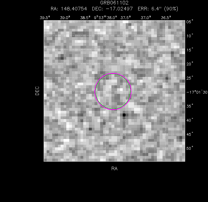 V-band image with the final position and all component positions