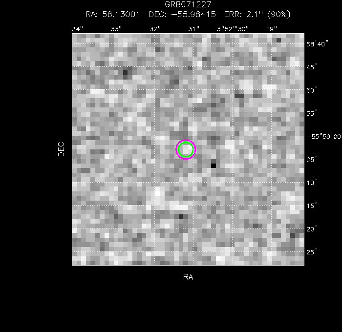 V-band image with the final position and all component positions