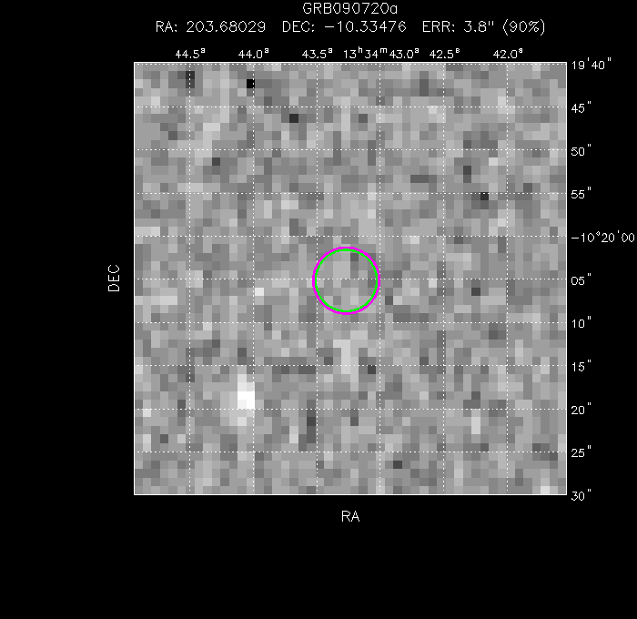 V-band image with the final position and all component positions