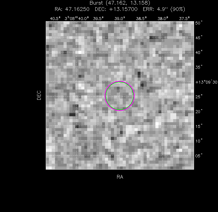 V-band image with the final position and all component positions