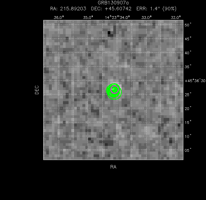 V-band image with the final position and all component positions