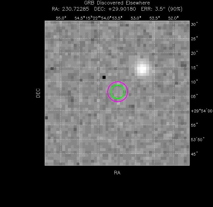 V-band image with the final position and all component positions