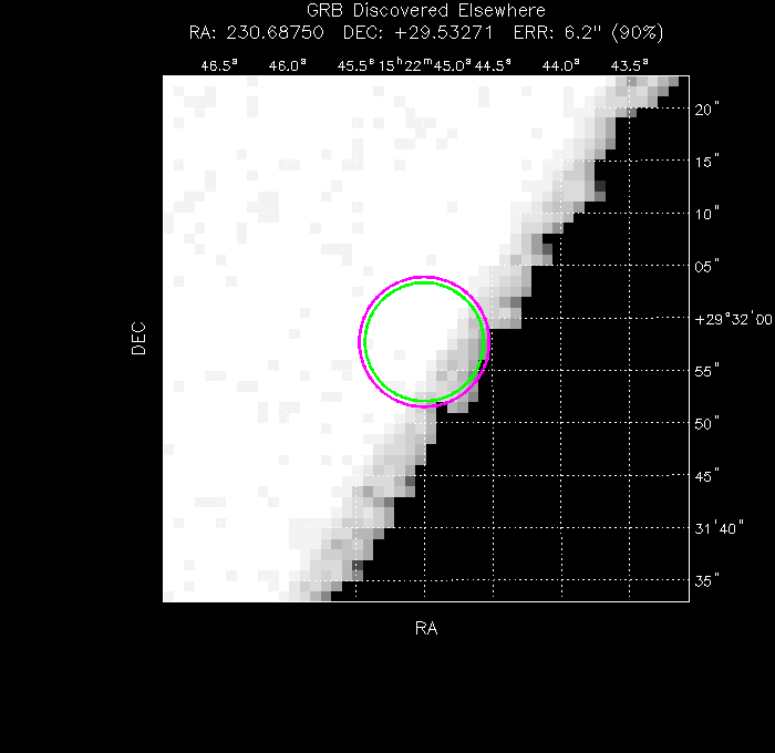 V-band image with the final position and all component positions