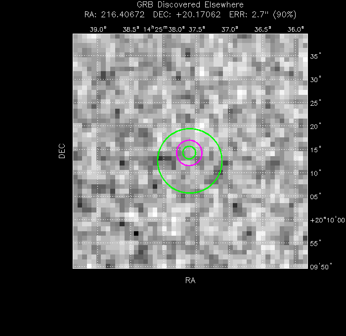 V-band image with the final position and all component positions