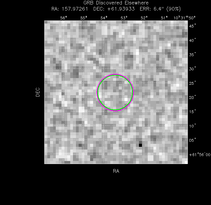 V-band image with the final position and all component positions