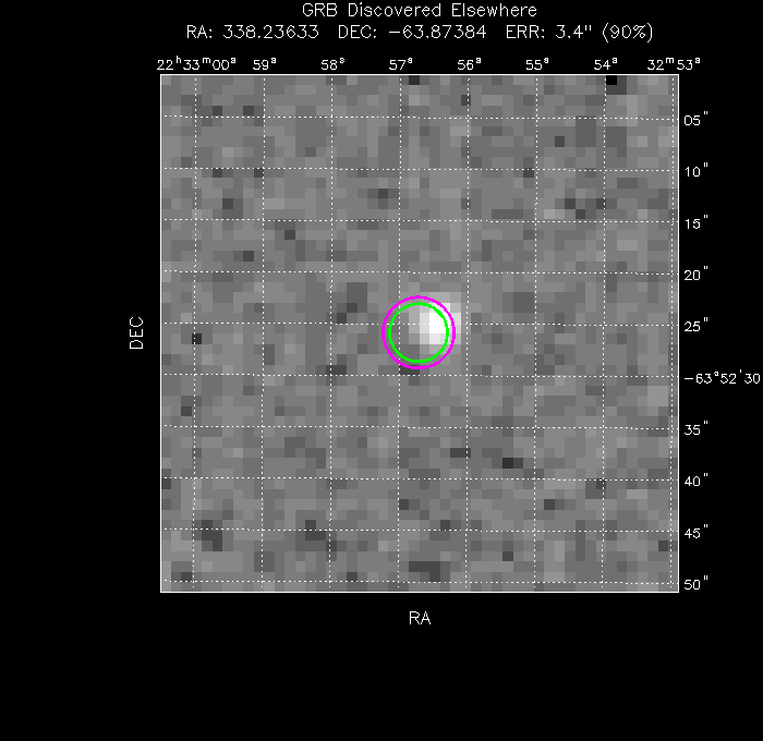 V-band image with the final position and all component positions