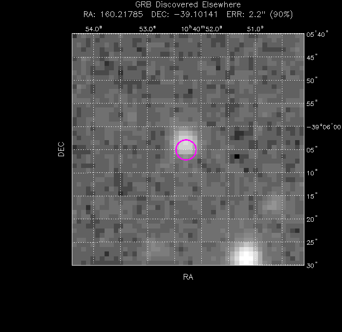 V-band image with the final position and all component positions