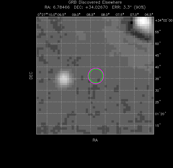 V-band image with the final position and all component positions